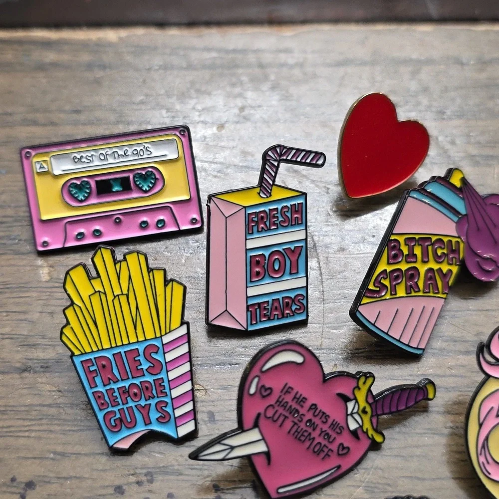 Girl Power Enamel Pins Set Of 8 - Picture 3 of 3